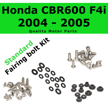 For Honda CBR600F4i 2001-2003 Complete Fairing Bolt Kit Screws Fasteners Black